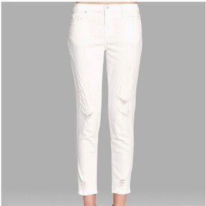 J Brand Sadey Slim Straight White Jeans